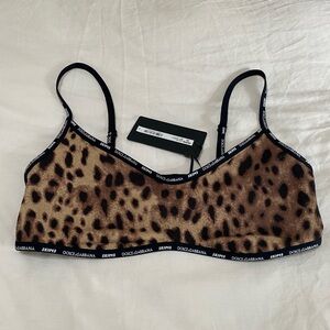 Dolce & Gabbana Skims Animal Print Bralette NWT XL